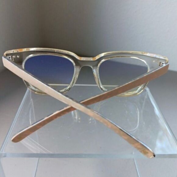 Rachel Zoe Go To Leah Marinka Blue Light Blocker Glasses In Nude Crystal New - Picture 6 of 8